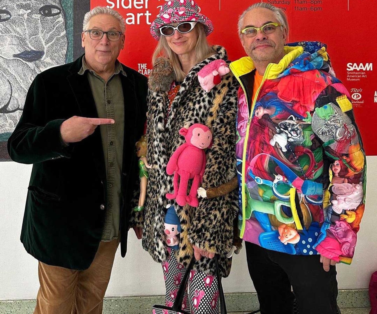 kHyal, Karl Heine and Harvey Fierstein at the Outsider Art Fair in New York.